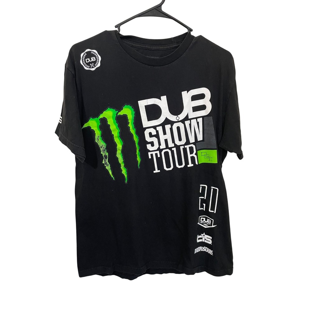 Monster Energy DUB Show Tour 20th Anniversary T-Shirt Black Graphic Mens XL
